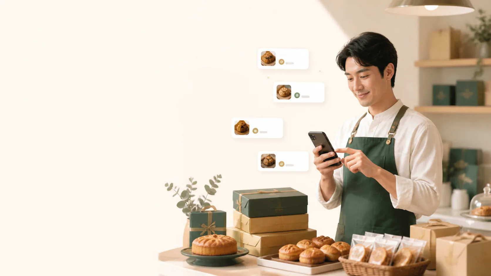 店家用手機管理開賣活動